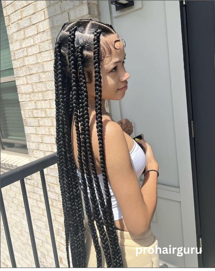 Medium Box Braids Styles