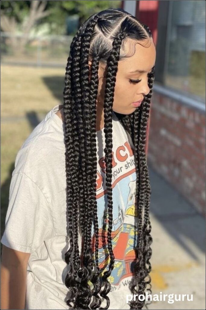 Medium Box Braids Styles