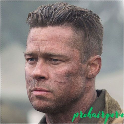 Brad Pitt Fury Haircut