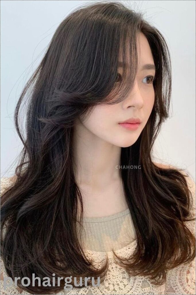 Long Layered Hair with Bangs 2024