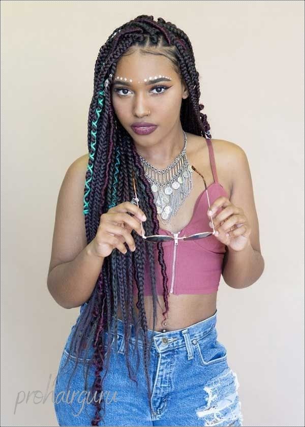 Medium Box Braids Styles