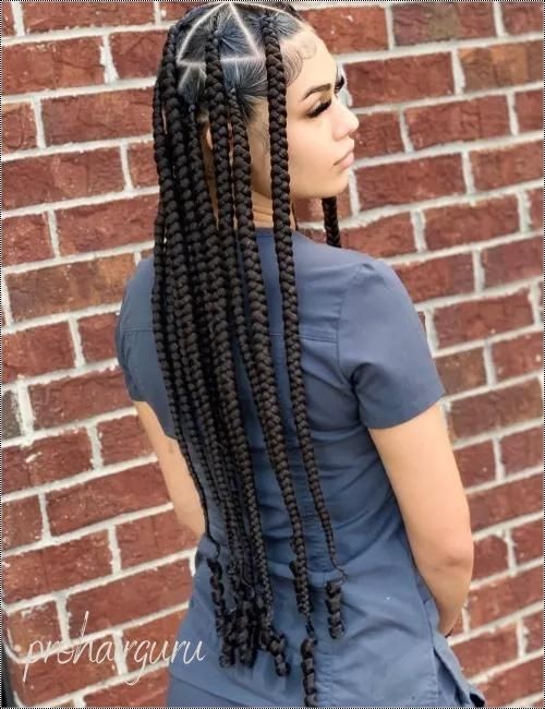 Medium Box Braids Styles